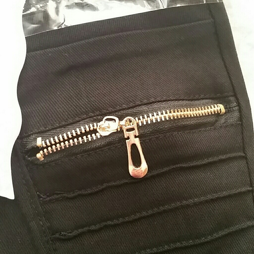 5star rated !!"Moto" zip skinny trousers - Picture 6 of 8